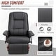 preview thumbnail 25 of 61, HomCom Faux Leather Adjustable Manual Swivel Base Recliner Chair with Comfortable and Relaxing Footrest