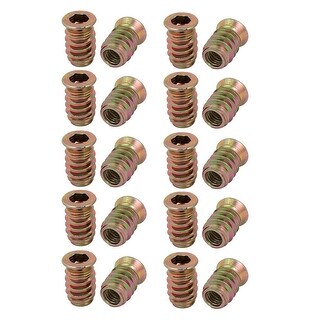 Furniture Hex Socket Drive Threaded Insert Nut Screw in Type (M6*17mm