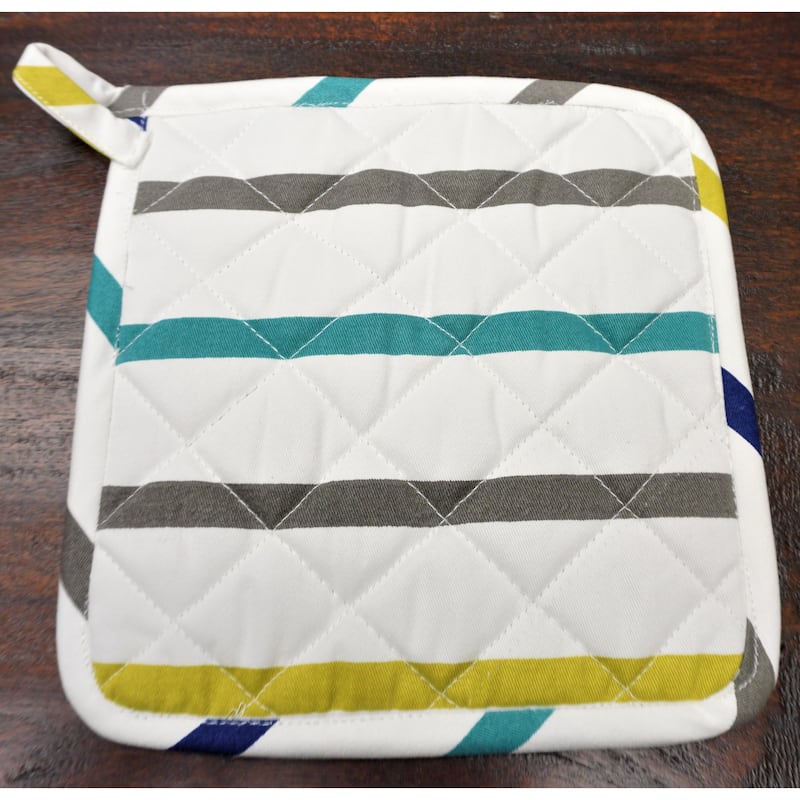 Home & Manor Kitchen Chef Stripe Potholder