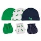 preview thumbnail 2 of 0, Luvable Friends Baby Boy Cotton Caps and Scratch Mittens 6pk, Airplane 0-6 Months - Turtle