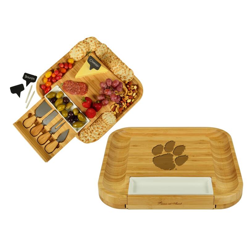 NCAA Clemson Tigers Bamboo Cheese & Charcuterie Board