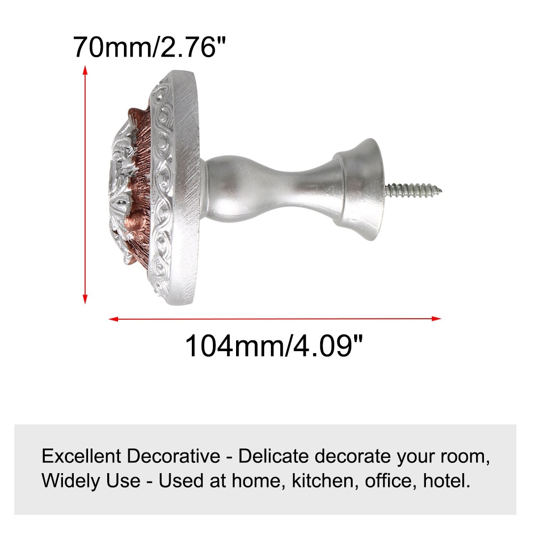 Curtain Flower Hold Back Hook Tassel Tieback Holders Curtain Accessories Screws 