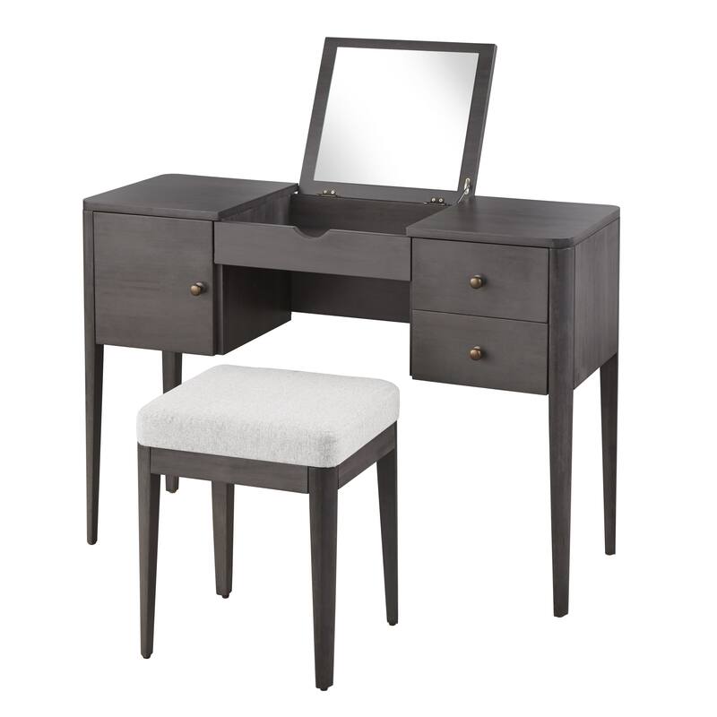 Lifestorey Parc Vanity Desk and Stool Set