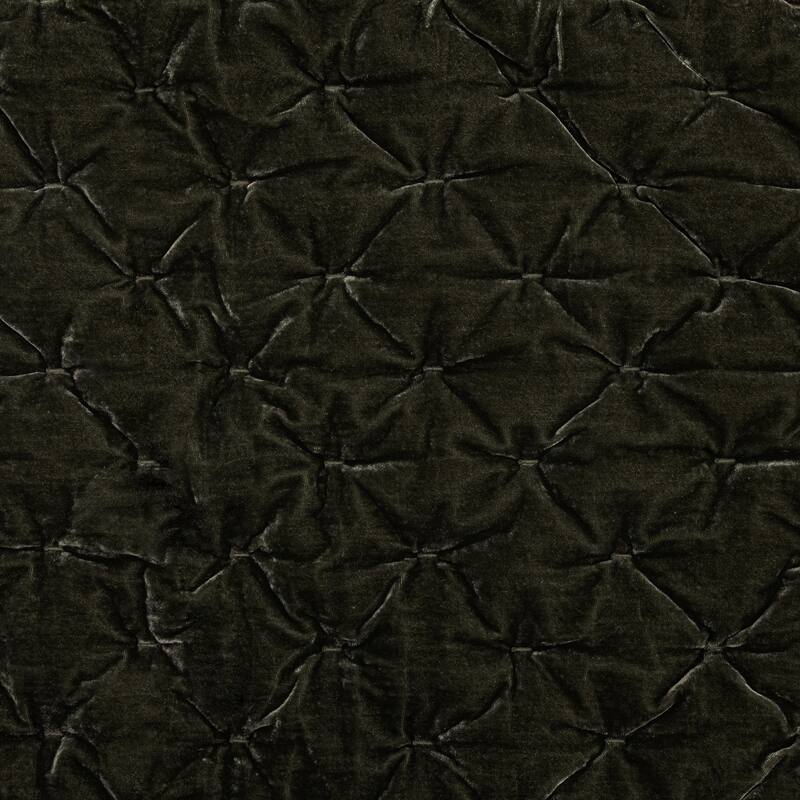 HiEnd Accents Stella Faux Silk Velvet Romantic Western Quilted Pillow Sham, 1PC