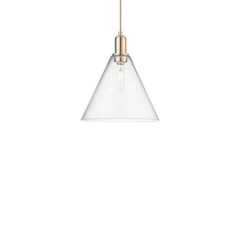 Innovations Lighting 716-1P-14-12 Berkshire Glass Pendant Berkshire - Champagne Bronze / Seedy