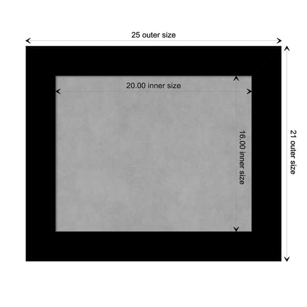 dimension image slide 0 of 17, Amanti Art Basic Black Framed Magnetic Board