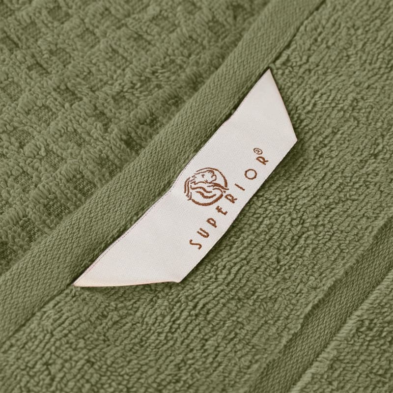 Superior Napa Zero Twist Cotton Waffle 9 Piece Bathroom Towel Set