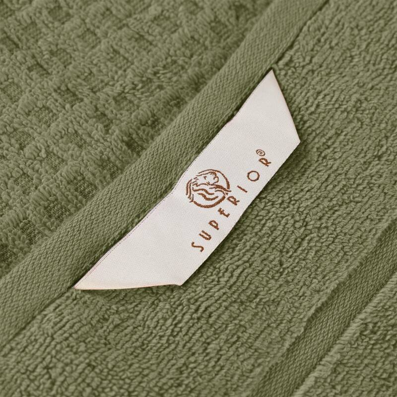 Superior Napa Zero Twist Cotton Waffle Face Towel Washcloth Set of 12