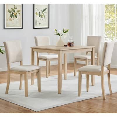 Modern 5-Piece Dining Table Set with Comfortable Chairs for a Stylish Dining Experience