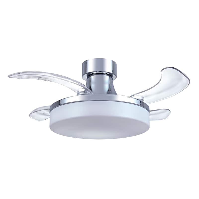 Fanaway Mya Chrome and Clear 36-inch Ceiling fan