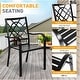 preview thumbnail 4 of 12, SUNCROWN Outdoor Patio 5/7 Piece Steel Dining Sets Metal Slatted Table and Stackable Chairs Powder Coated Frame