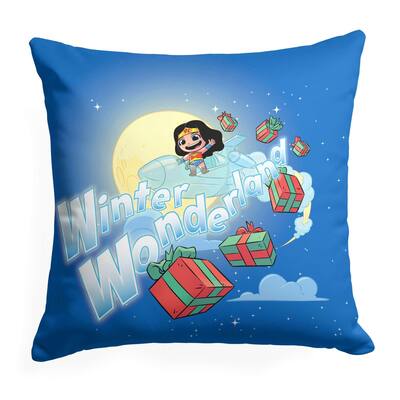 Warner Brothers DC Justice League Winter Wonderland 18 Inch Throw Pillow
