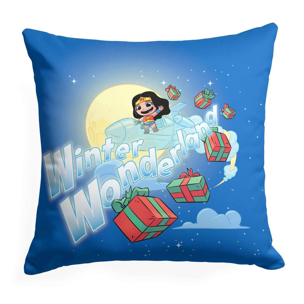 Warner Brothers DC Justice League Winter Wonderland 18 Inch Throw Pillow