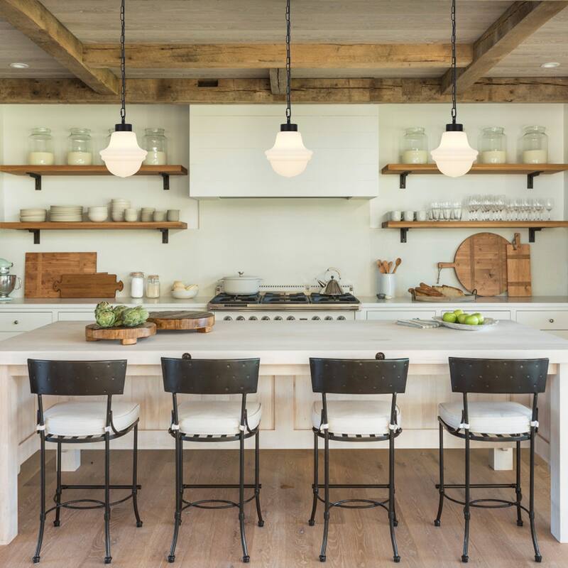 1-Light Pendant Light with Glass Shade