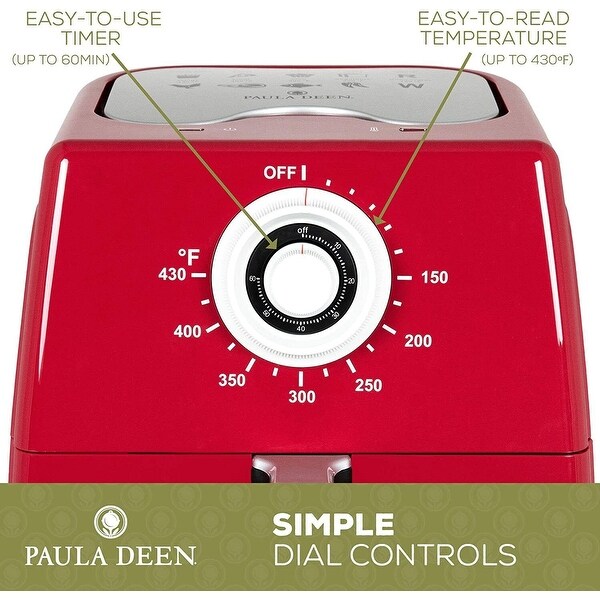 Paula Deen PDAF852NRR 8.5QT 1700 Watt Large Air Fryer Rapid Air Circulation System Red Bed Bath Beyond 37122467