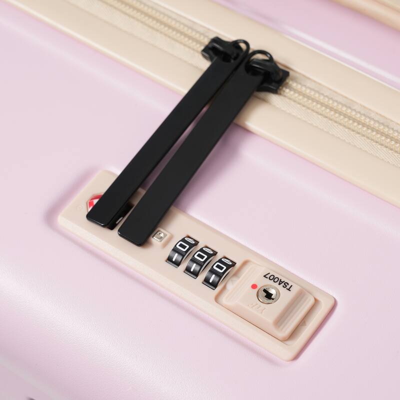 Luggage Sets 5 Piece with Front Opening, Hardside Expandable Carry on Suitcase with Spinner Wheels TSA Lock USB Port Cup Holder