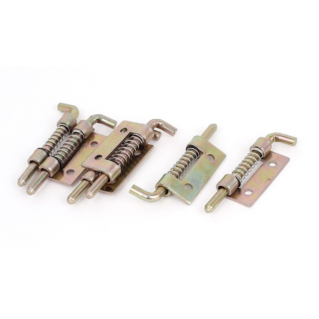 6pcs Cabinet Door Hinges Spring Loaded Metal Left Barrel Bolt Latch 54mm Long