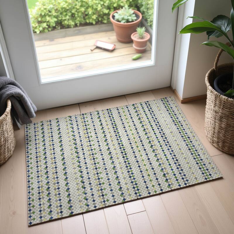 Premium Washable Super Soft Boho Global Mayfield Rug - Linen - 1'8" x 2'6"