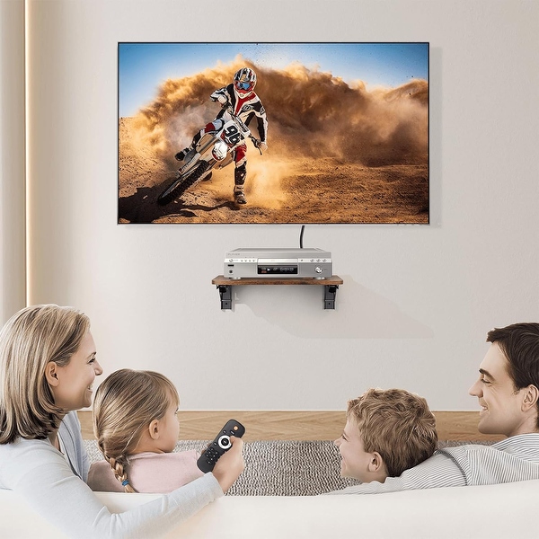 Wall-Mount Foldable Shelf for TV, DVD, Cable Box, Games Console