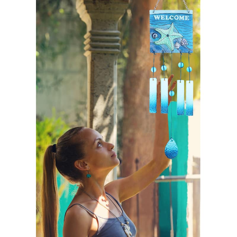CoTa Global "Seashells are Love Letters in The Sand" Sea Glass Chime