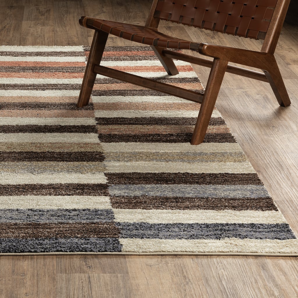 ROW Gemma Modern Color Block Multi-Colored Area Rug