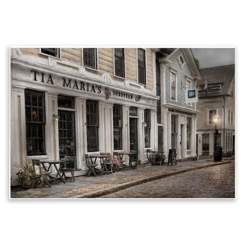Stupell European Cafe Architecture Wall Plaque Art Design By Robin-Lee Viera