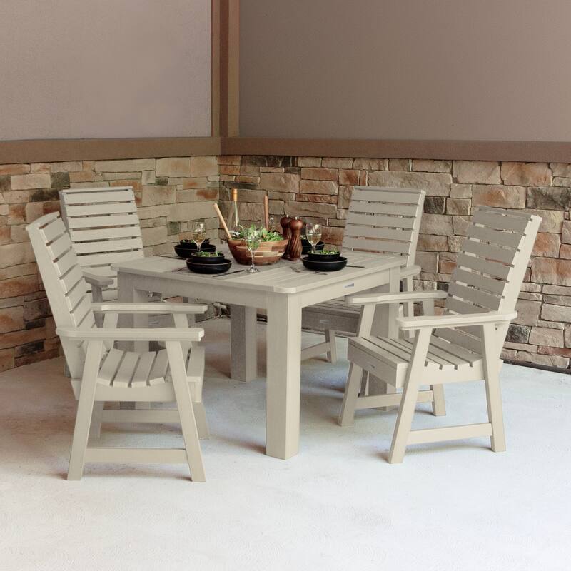 Weatherly 5-piece Outdoor Dining Set - 42" x 42" Table, Dining-height