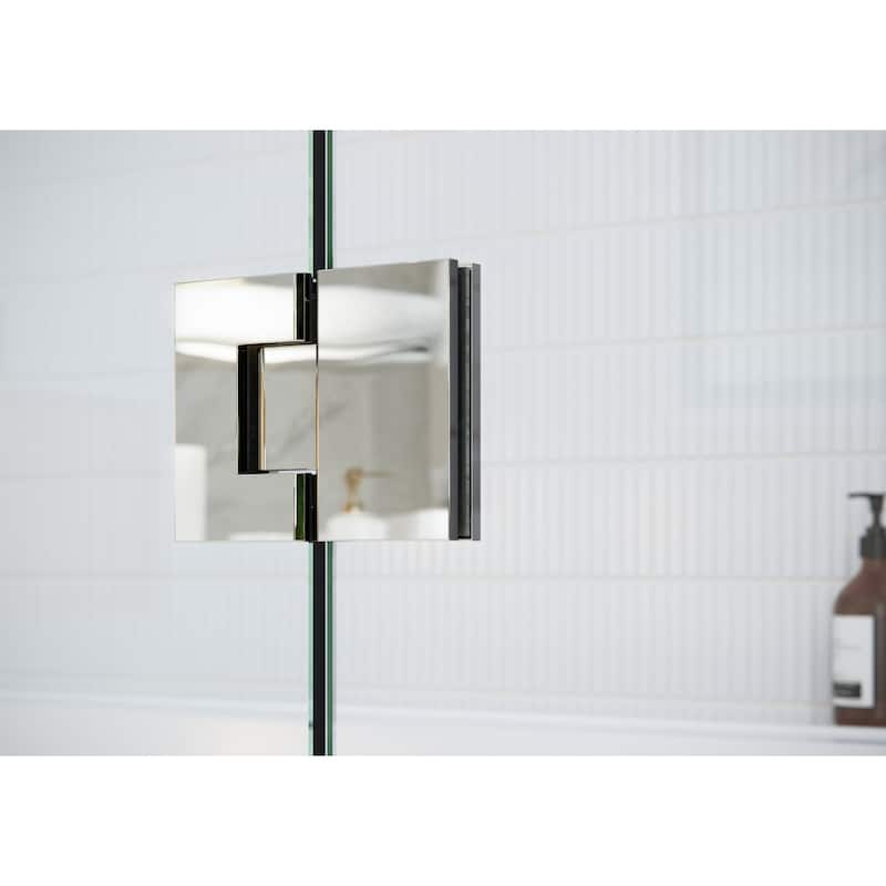 Glass Warehouse 78" x 48.5" Frameless Shower Door - Glass Hinge