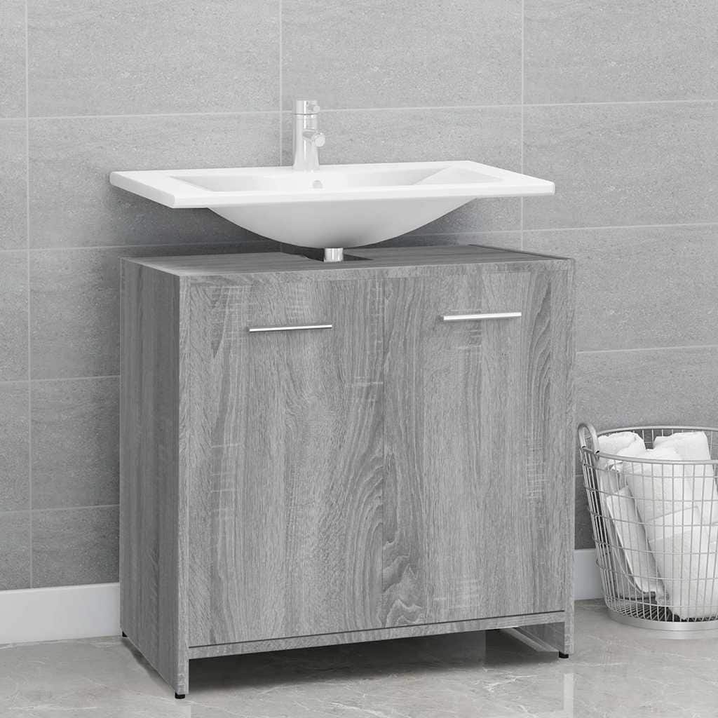 vidaXL Bathroom Cabinet Gray Sonoma 23.6"x13"x23.6" Engineered Wood - 23.6" x 13" x 23.6"