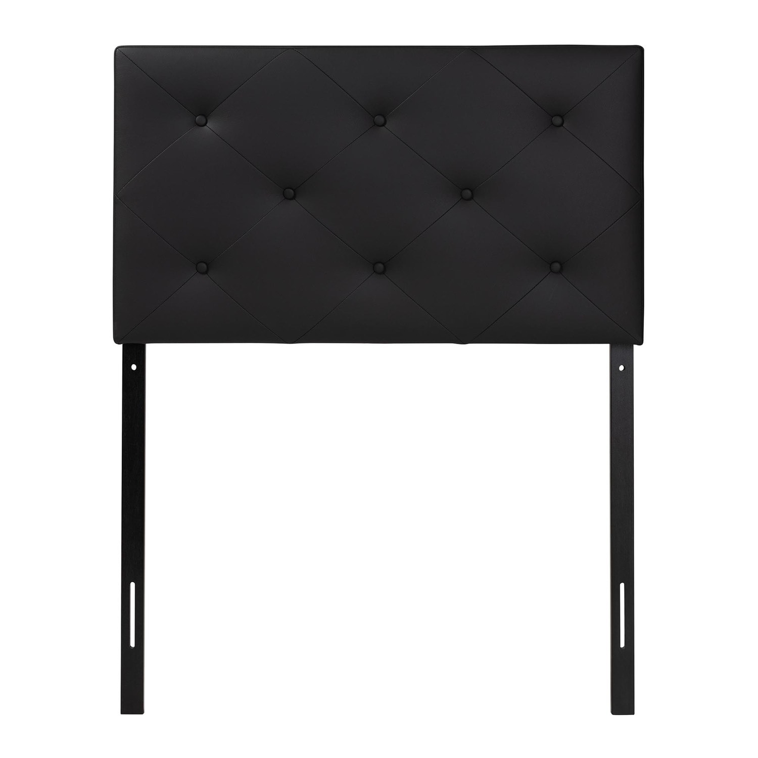 Modern Faux Leather Upholstered Headboard with Button Tufting and Adjustable Height, Fits Most Bed Frames