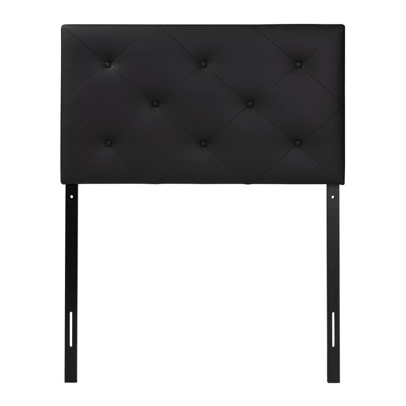 Modern Faux Leather Upholstered Headboard with Button Tufting and Adjustable Height, Fits Most Bed Frames