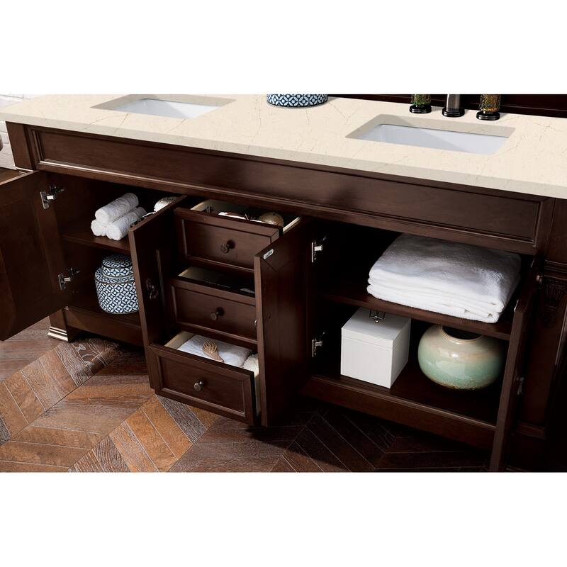 James Martin Vanities Brookfield 72" Double Vanity, Burnished Mahogany