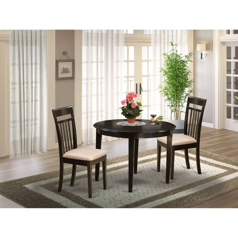 Coastal Dining Table Set - 5 Piece Kitchen Table with Chairs - Craftsman Style Table Set