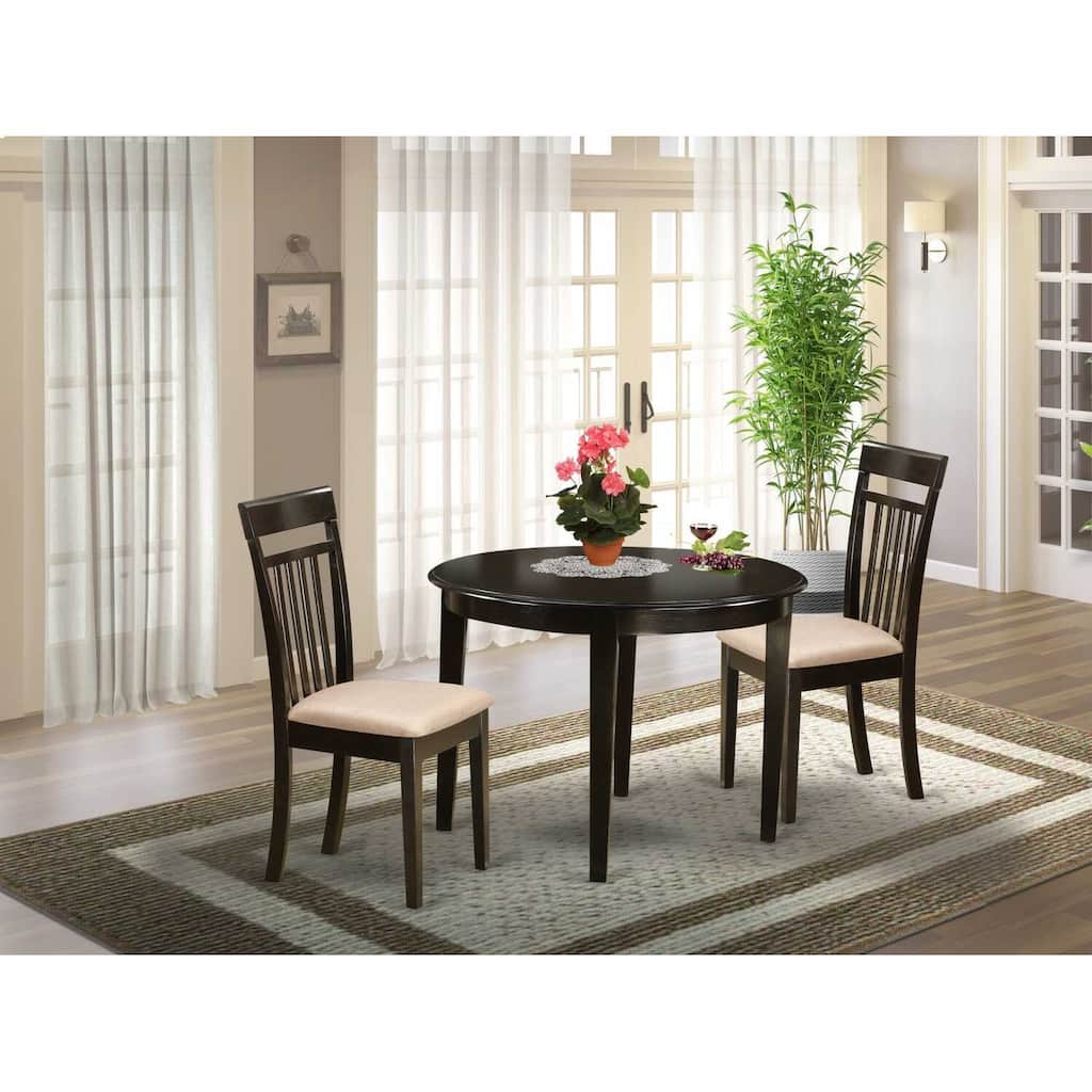 Coastal Dining Table Set - 5 Piece Kitchen Table with Chairs - Craftsman Style Table Set