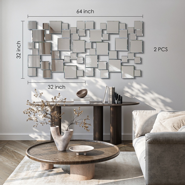 BED & BATH BEYOND ウォールミラー 　鏡　ミラー　46x56 Irregular Wall Mirror Asymmetrical Decorative Wall Mirror