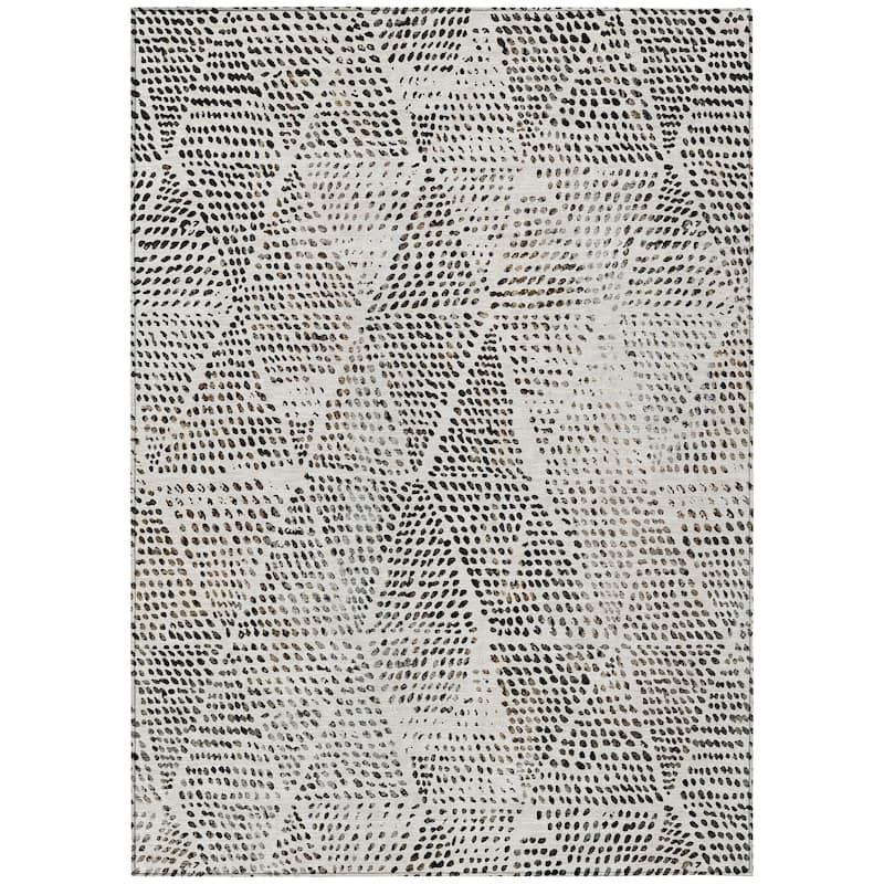 Machine Washable Indoor/ Outdoor Chantille Modern Diamonds Rug