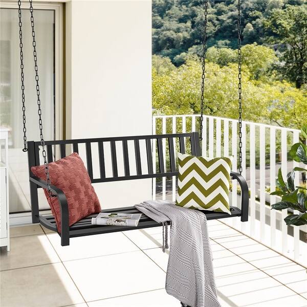 Hanging Wrought Iron Porch Swing Bed Bath & Beyond 37457955