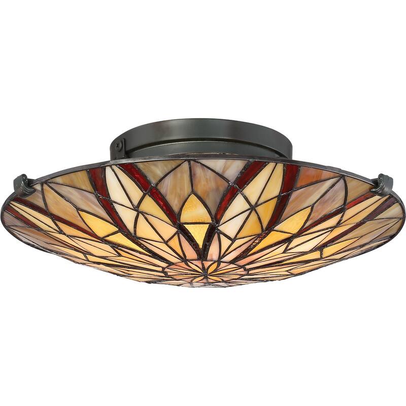 Victory 2-Light Flush Mount in Valiant Bronze - Valiant Bronze