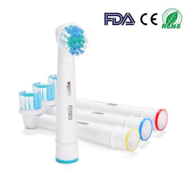 Shop 4pcs Fitnate Generic Electric Toothbrush Replacement Heads For Oral B Braun Flexisoft Overstock 26955755