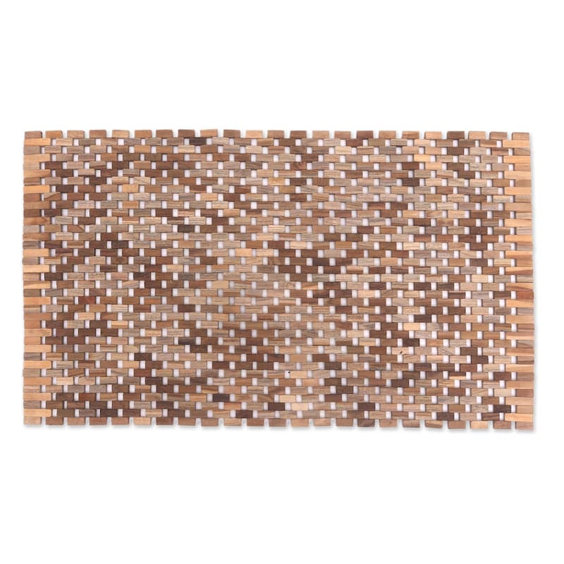 Handmade Surabya Sidewalk Teakwood mat (Indonesia)