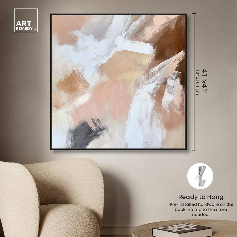 Taupe and Ash I Canvas by Art Remedy