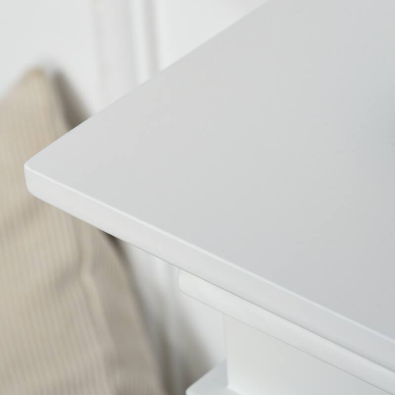 HOMCOM 31.5" Electric Fireplace with Mantel, 1400W Freestanding Fireplace Heater with Remote Control