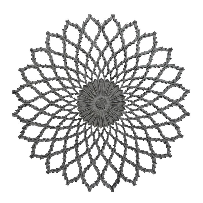 Wooden Starburst Cut-out Wall Decor - Gray - Roche River Decor