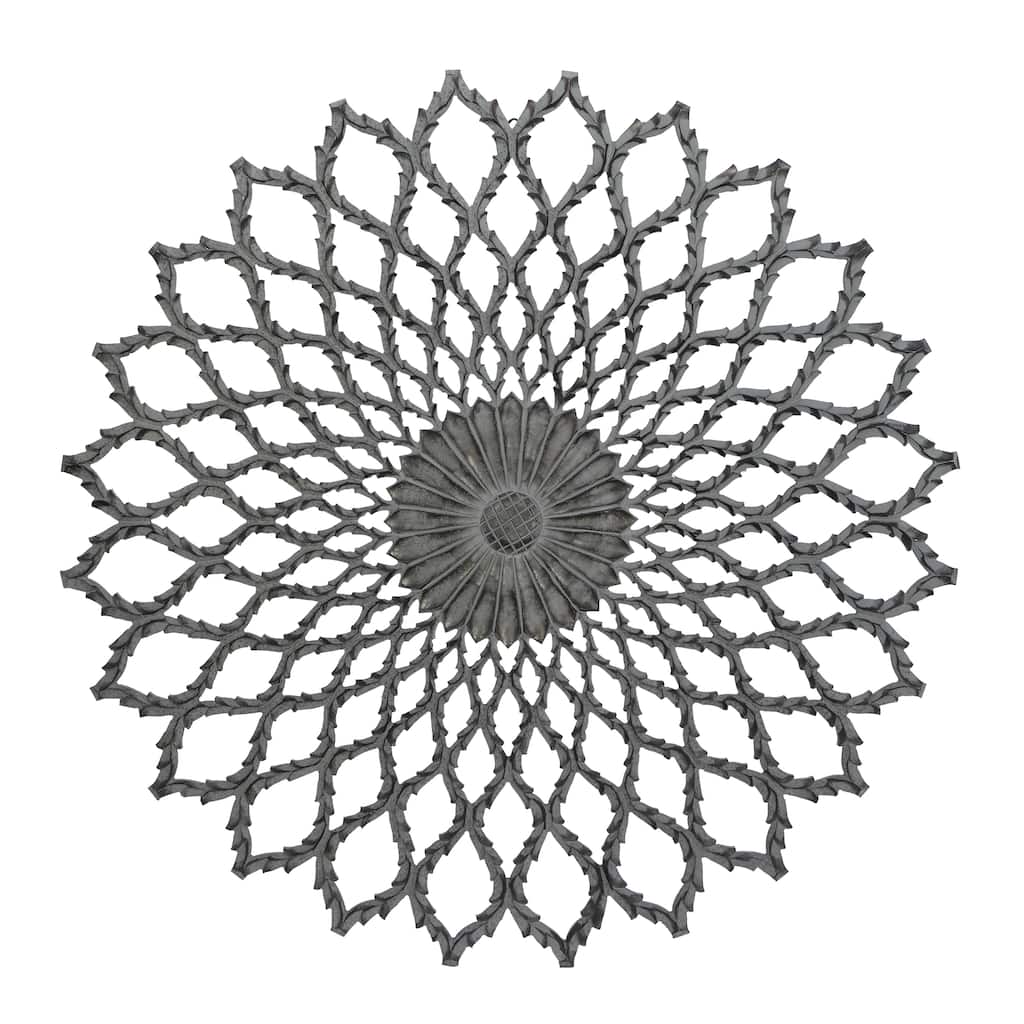Wooden Starburst Cut-out Wall Decor - Gray - Roche River Decor