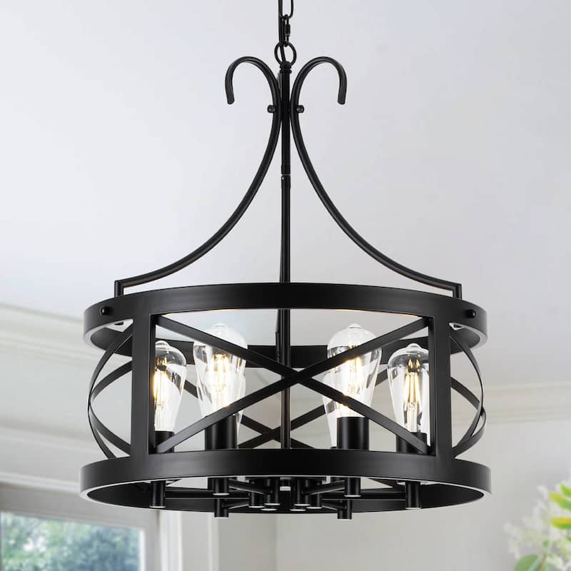 6-Light Classic Candlestick Hanging Linear Foyer Chandelier Lighting for Dining Room Kitchen Island