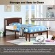 preview thumbnail 54 of 63, Platform Bed Simple Wood Bed Frame with Headboard Slat Support No Box Spring Needed Bedroom Kids Bed Platform Bed Frame