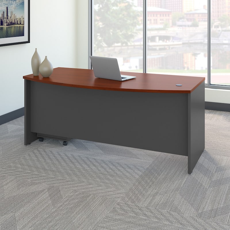 Series C 72W Bow Front Desk with Drawers by Bush Business Furniture
