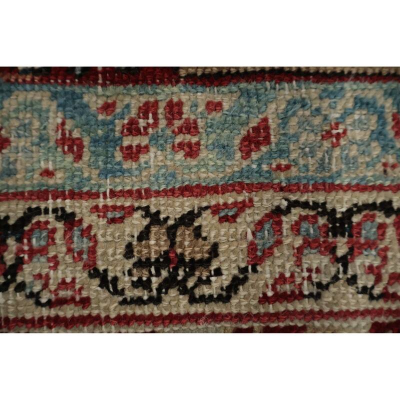 Hand Knotted Oriental 100% Wool Carpet Traditional Floral Beige & Ivories Sultanabad (Ziegler) Area Rug - 11' 0'' X 9' 1''