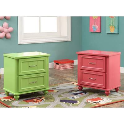 Safi Transitional Solid Wood 2-Drawer Youth Nightstand by Furniture of America