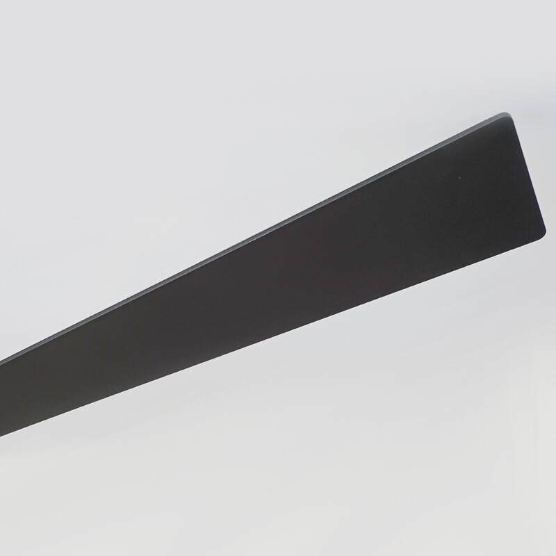 72" Modern Black Large Ceiling Fan with Light, Remote and Bluetooth Control